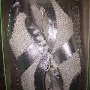 Sesto Meucci White and Silver Shoes